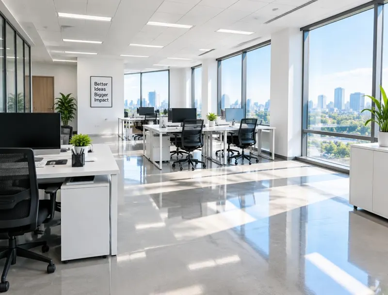 Freshly cleaned office in the Great Lakes Bay Region